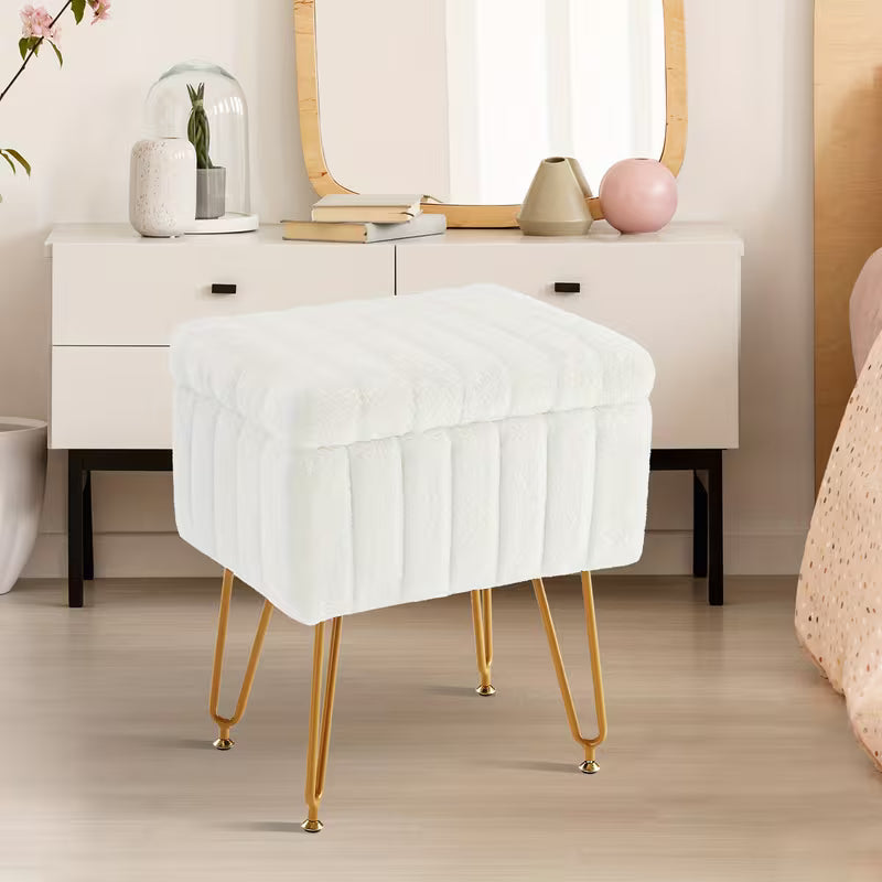 Soft Faux Fur Storage Chair