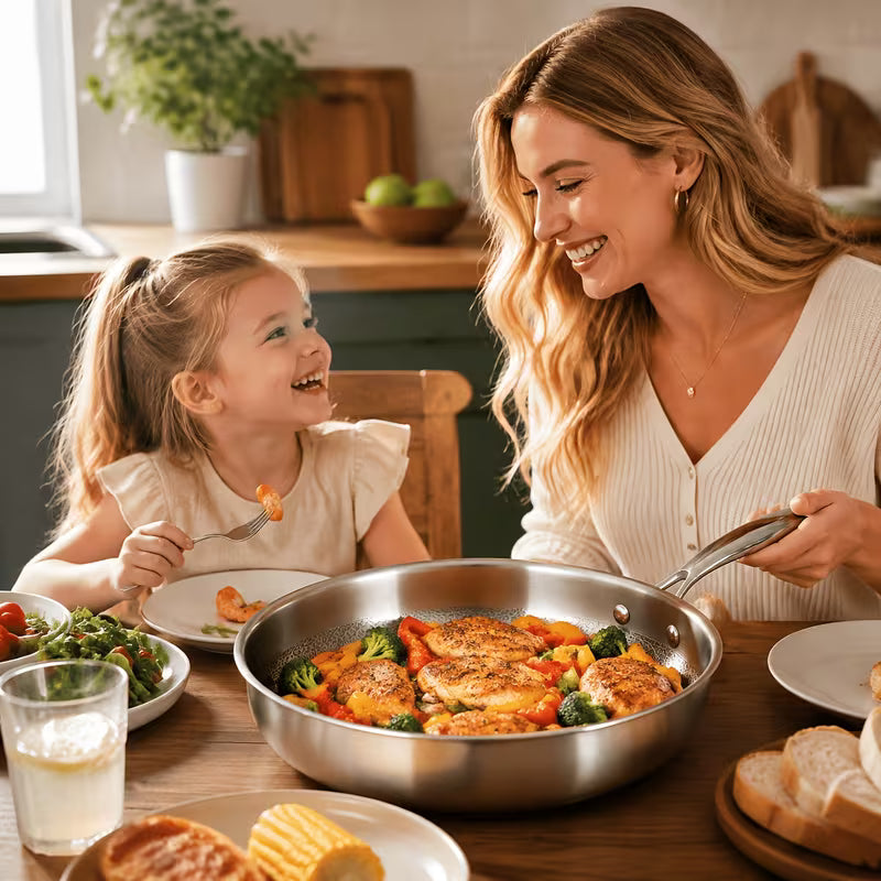 12-Inch Premium Titanium Frying Pan with Lid