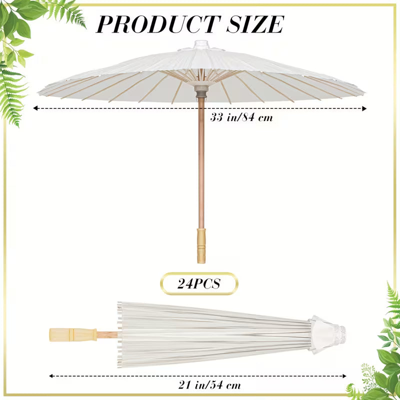 24-Pack 33-Inch Decorative Paper Umbrellas