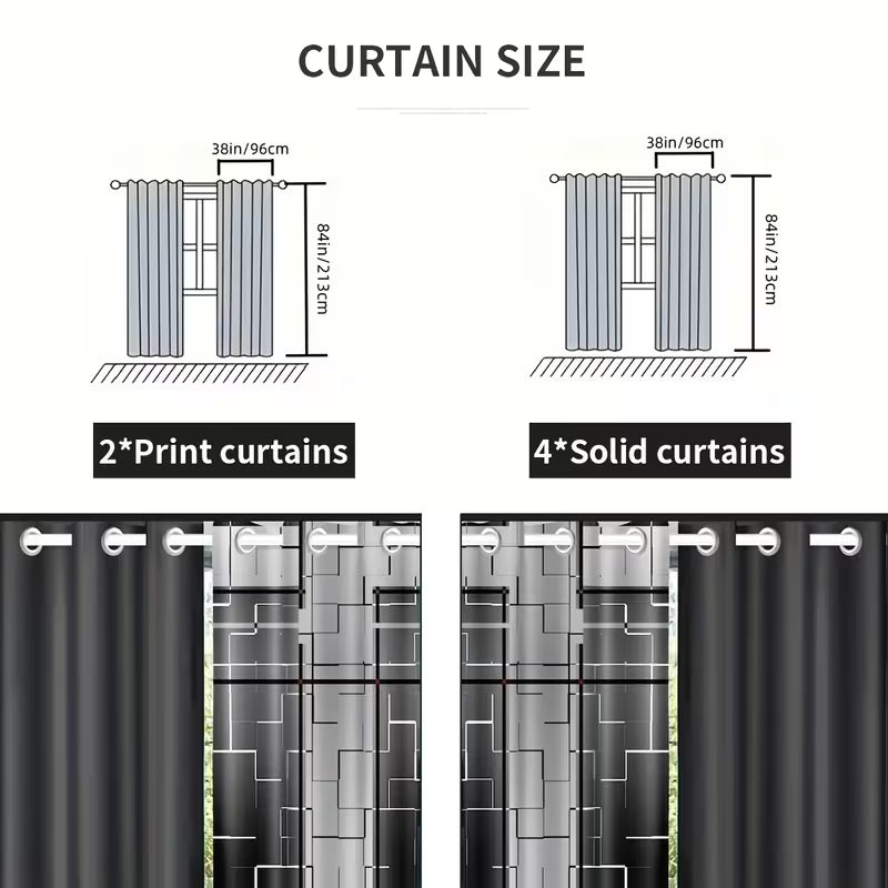 9-Piece Grey Bedding Set with Matching Curtains – Queen, King & California King Sizes