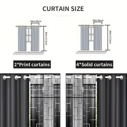 9-Piece Grey Bedding Set with Matching Curtains – Queen, King & California King Sizes