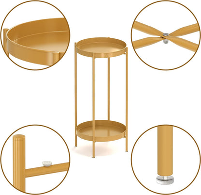2 Tier Plant Stand Indoor Outdoor - 10.5In Width 24In Tall Flower Pot Rack