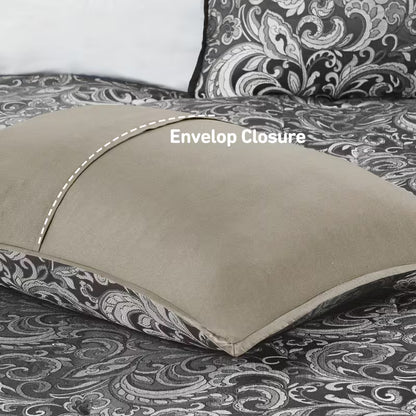 8-Piece Jacquard Paisley Comforter Bedding Set – Down Alternative Comforter Set