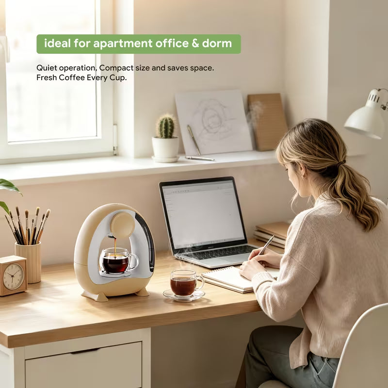 2-in-1 Single-Serve Coffee Maker – Mini Coffee Machine for K-Cup Pods & Ground Coffee
