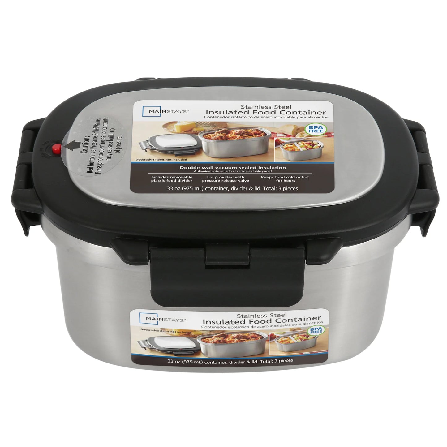 33 Oz Insulated Stainless Steel Food Storage Container Lunch Box with Lid