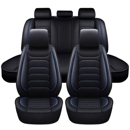 5-Seat Full Set Faux Leather Car Seat Covers, Waterproof All-Weather Seat Protectors with Soft Foam Padding for Cars, Trucks, Sedans & SUVs