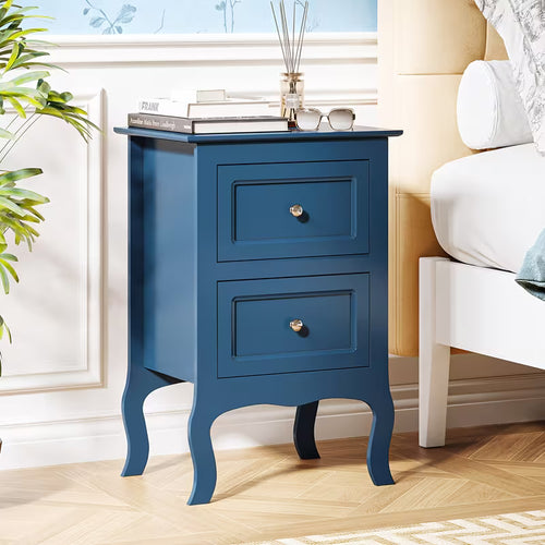 Small Bedside Nightstand with Drawers, Compact Bedside Table for Bedroom, Space-Saving Storage Cabinet for Small Spaces