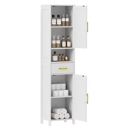 67-Inch Tall Storage Cabinet with Barn Doors & Drawer