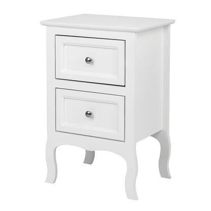 Small Bedside Nightstand with Drawers, Compact Bedside Table for Bedroom, Space-Saving Storage Cabinet for Small Spaces