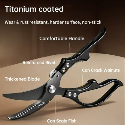 Professional Stainless Steel Kitchen Shears – Heavy-Duty Chef Scissors with Non-Slip Handle