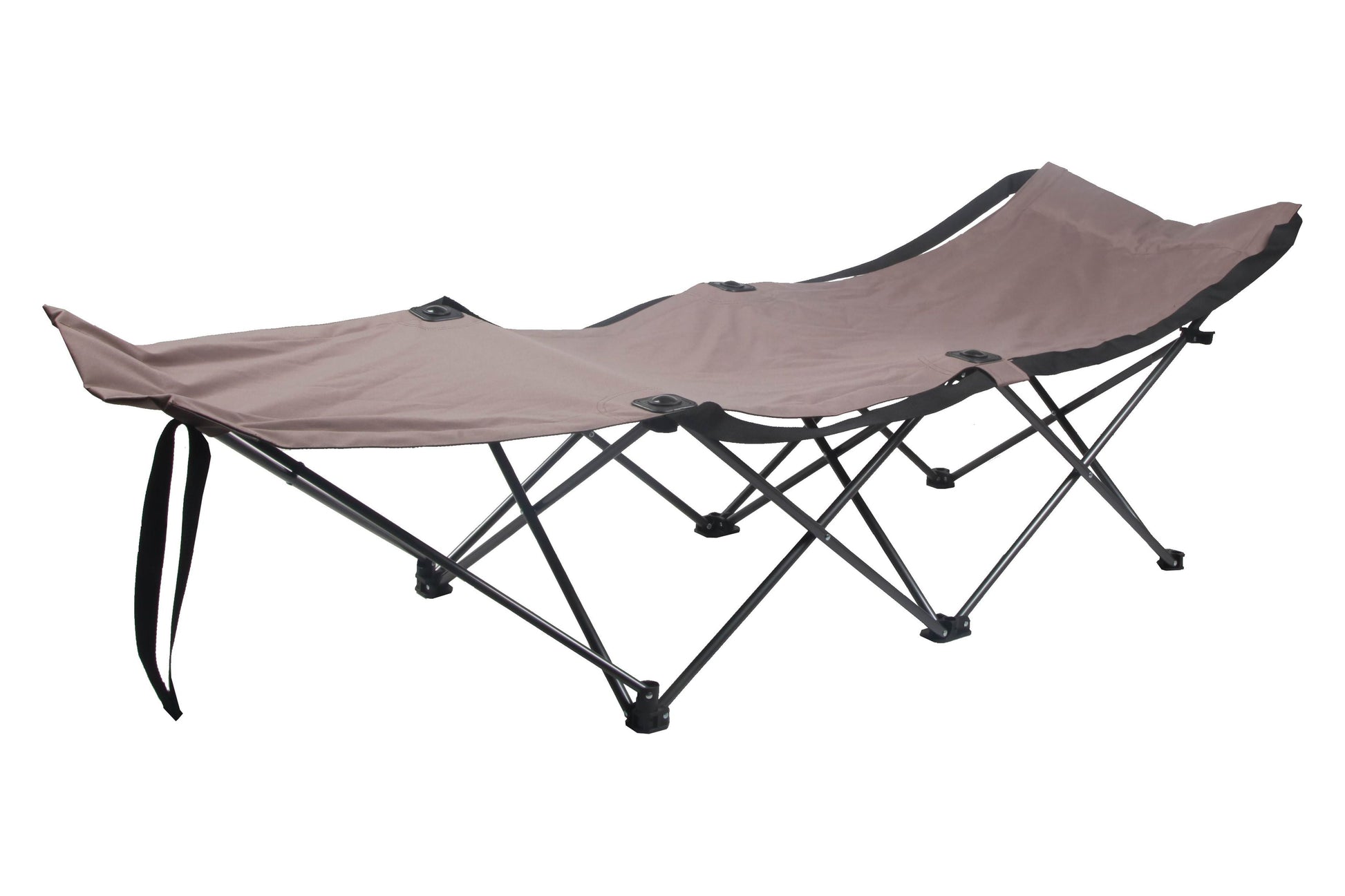 Adult Collapsible Camping Cot, Beige, 73.2 in X 23.2 In