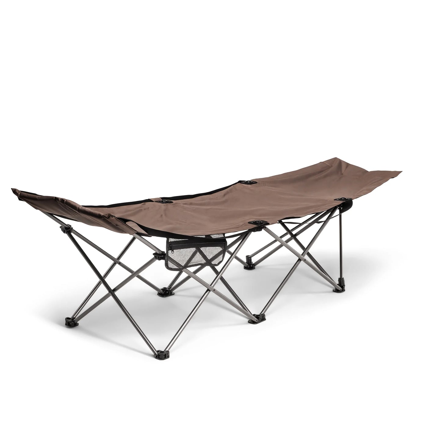 Adult Collapsible Camping Cot, Beige, 73.2 in X 23.2 In