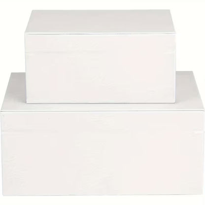 Set of 2 Faux Leather Jewelry Storage Boxes