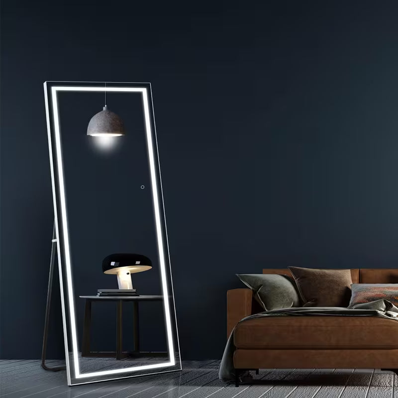 LED Full-Length Mirror with Lights – Full Body Standing & Wall-Mounted Dressing Mirror