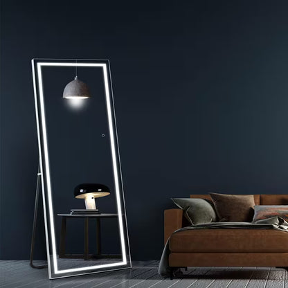 LED Full-Length Mirror with Lights – Full Body Standing & Wall-Mounted Dressing Mirror