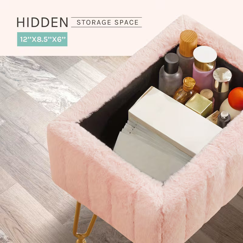 Soft Faux Fur Storage Chair
