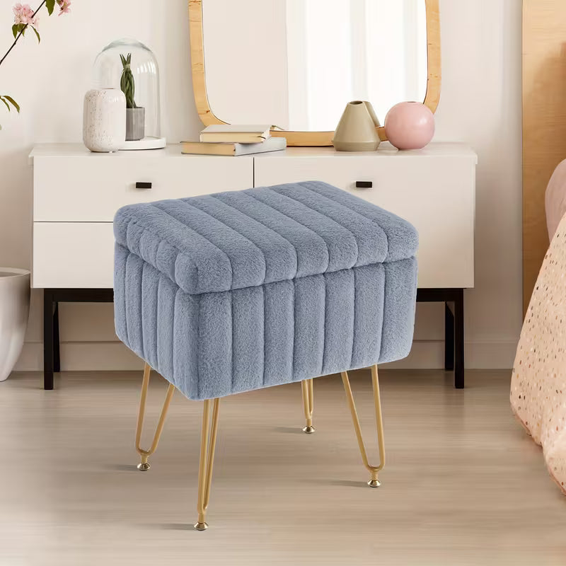 Soft Faux Fur Storage Chair