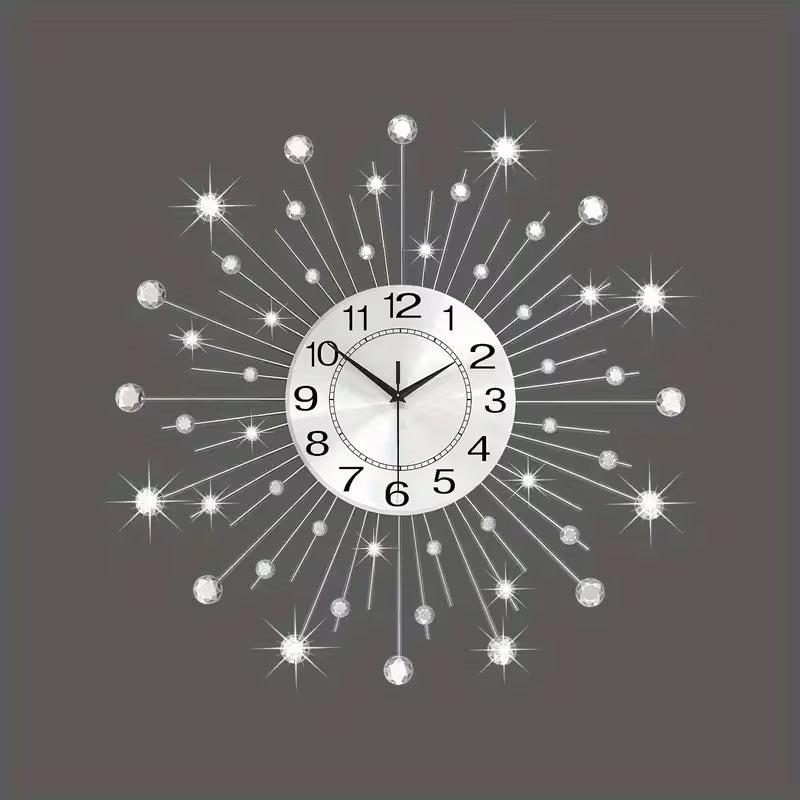 24-Inch Modern Metal Wall Clock – Silent Non-Ticking Decorative Clock