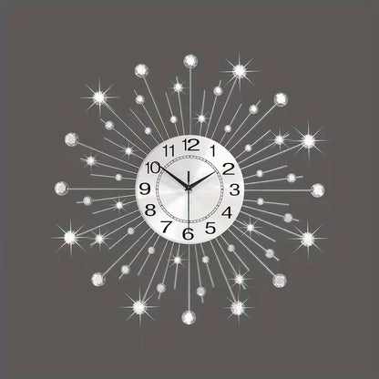 24-Inch Modern Metal Wall Clock – Silent Non-Ticking Decorative Clock