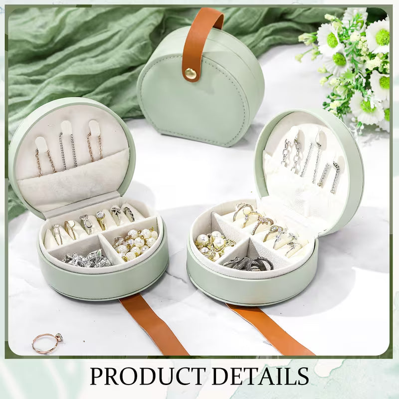 24-Pack Mini Travel Jewelry Cases, Small Leather Jewelry Storage Boxes for Earrings, Rings and Accessories, Compact Organizer Gift Boxes for Bridesmaids, Weddings and Travel