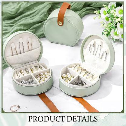 24-Pack Mini Travel Jewelry Cases, Small Leather Jewelry Storage Boxes for Earrings, Rings and Accessories, Compact Organizer Gift Boxes for Bridesmaids, Weddings and Travel