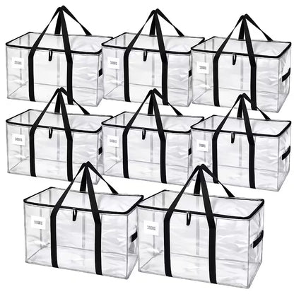 8-Pack Extra-Large Moving Bags with Lids – Heavy-Duty Storage Totes