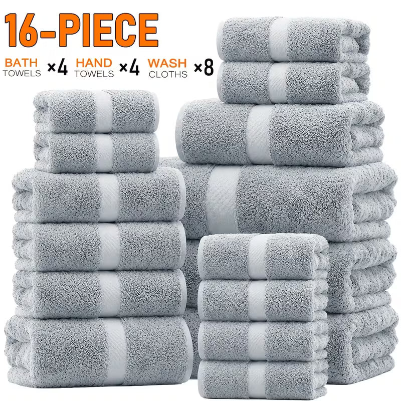 22-Piece Cotton Blend Bathroom Towel Set – Soft, Absorbent Bath, Hand Towels & Washcloths