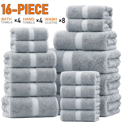 22-Piece Cotton Blend Bathroom Towel Set – Soft, Absorbent Bath, Hand Towels & Washcloths