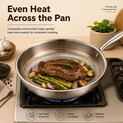 12-Inch Premium Titanium Frying Pan with Lid