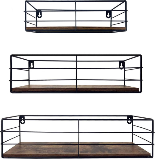 Floating Shelves Wall Mounted Set of 3, Hanging Storage Wall Shelf for Bathroom, Living Room, Bedroom, Kitchen Home