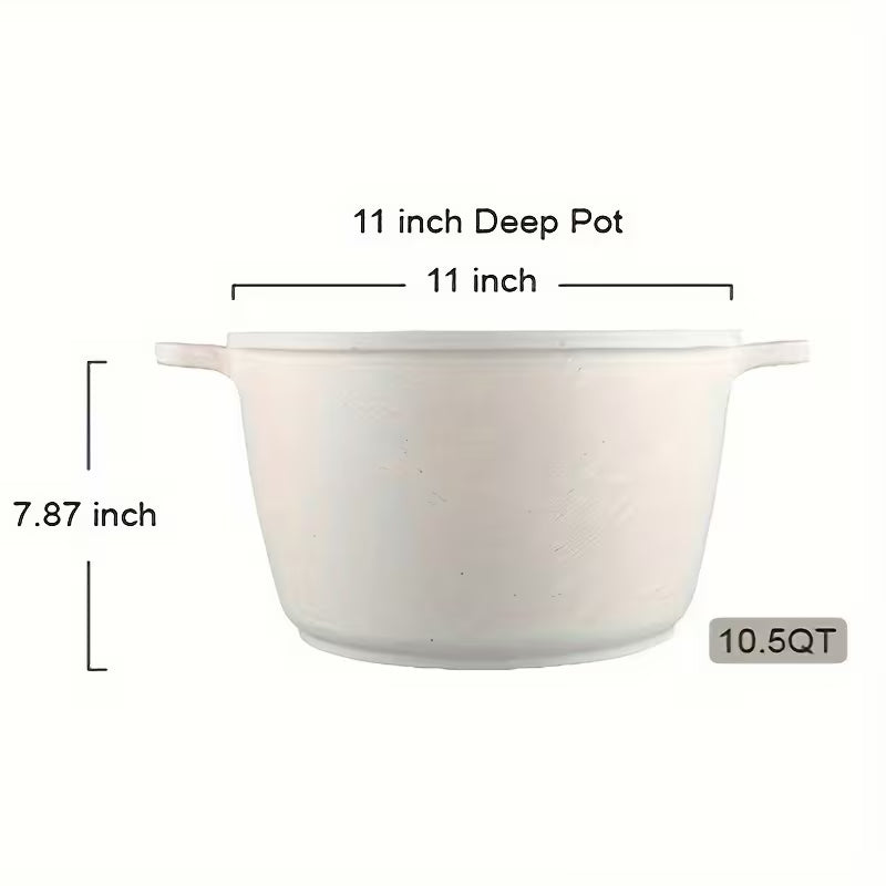 10.5 Qt Large Capacity Non-Stick Stock Pot – Induction & All Stovetops Compatible
