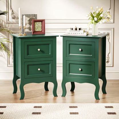 Small Bedside Nightstand with Drawers, Compact Bedside Table for Bedroom, Space-Saving Storage Cabinet for Small Spaces