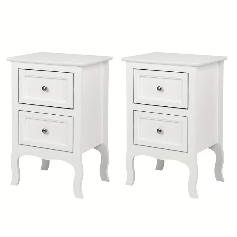 Small Bedside Nightstand with Drawers, Compact Bedside Table for Bedroom, Space-Saving Storage Cabinet for Small Spaces