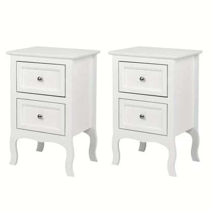 Small Bedside Nightstand with Drawers, Compact Bedside Table for Bedroom, Space-Saving Storage Cabinet for Small Spaces