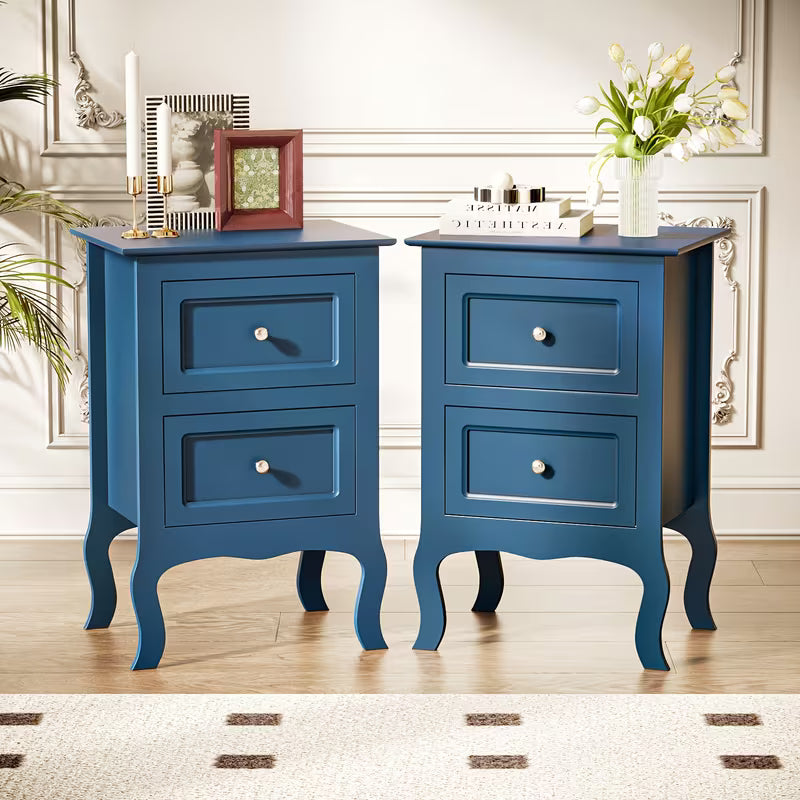 Small Bedside Nightstand with Drawers, Compact Bedside Table for Bedroom, Space-Saving Storage Cabinet for Small Spaces