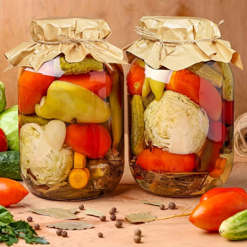 2-Pack 1 Gallon Glass Jars with Airtight Hinged Lids