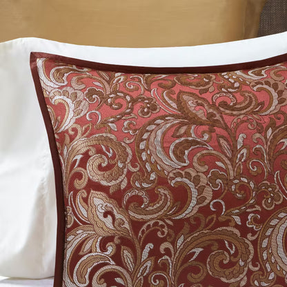 8-Piece Jacquard Paisley Comforter Bedding Set – Down Alternative Comforter Set