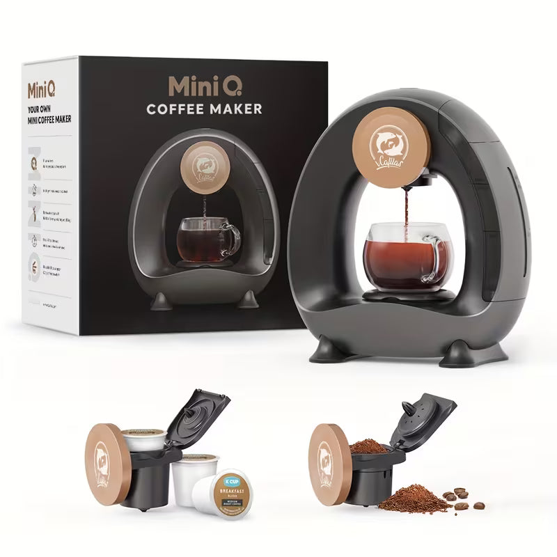 2-in-1 Single-Serve Coffee Maker – Mini Coffee Machine for K-Cup Pods & Ground Coffee