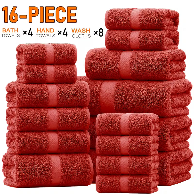 22-Piece Cotton Blend Bathroom Towel Set – Soft, Absorbent Bath, Hand Towels & Washcloths