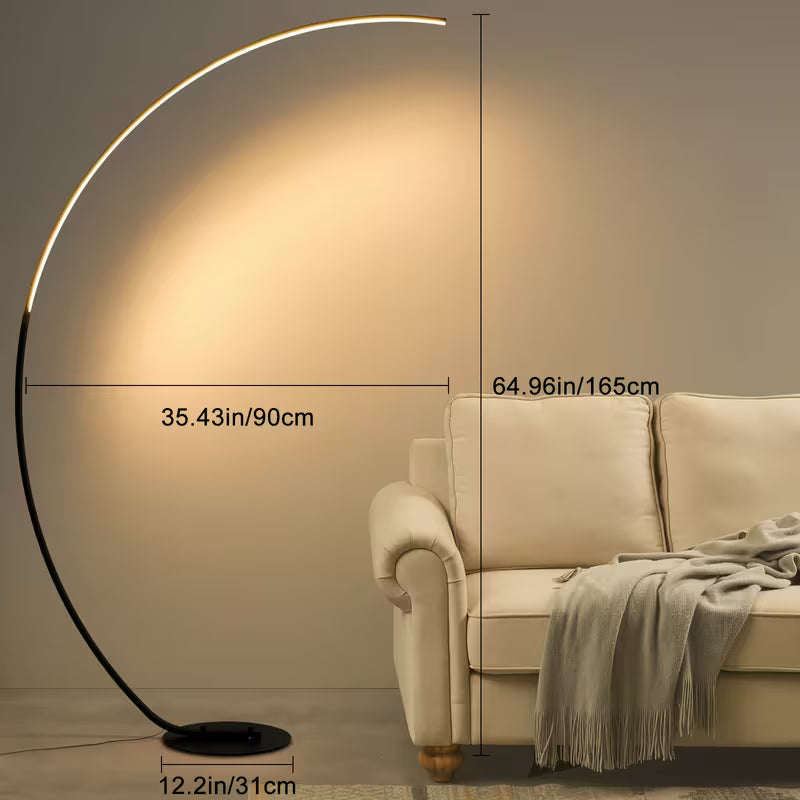 65-Inch Arched Floor Lamp with Remote
