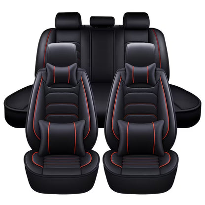 5-Seat Full Set Faux Leather Car Seat Covers, Waterproof All-Weather Seat Protectors with Soft Foam Padding for Cars, Trucks, Sedans & SUVs