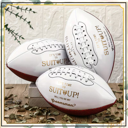 10-Piece Groomsmen Proposal Football Gift Set, “Will You Be My Groomsman?” Football Keepsakes, Wedding Party Gifts for Best Man and Groomsmen, Sports-Themed Proposal Favors for Wedding Celebrations