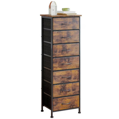 Tall Dresser with 6/7 Fabric Drawers – 41–47 Inch Storage Organizer for Bedroom, Closet & Entryway
