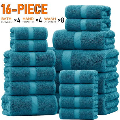22-Piece Cotton Blend Bathroom Towel Set – Soft, Absorbent Bath, Hand Towels & Washcloths