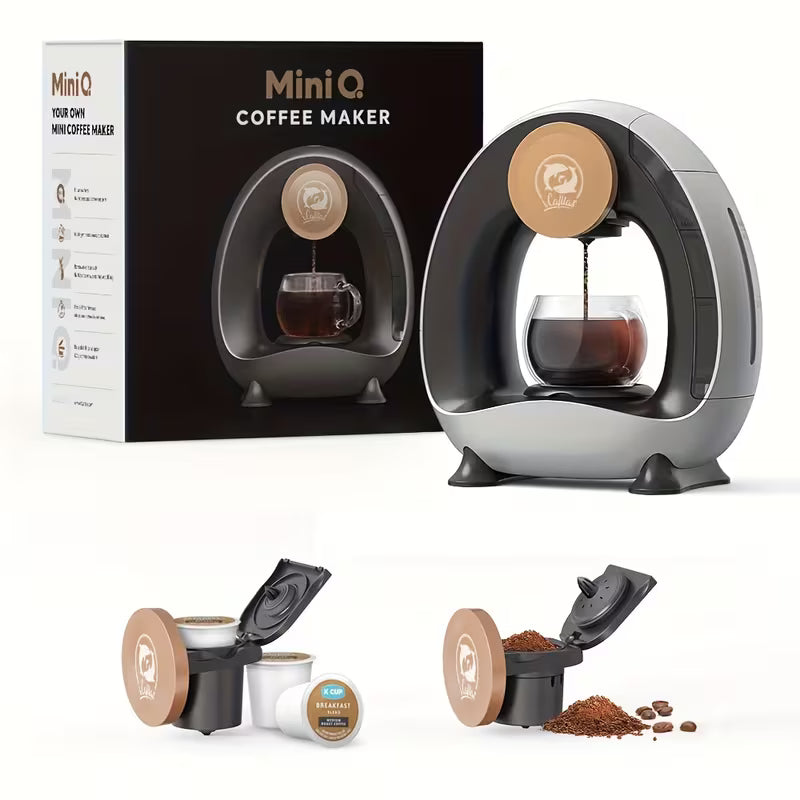2-in-1 Single-Serve Coffee Maker – Mini Coffee Machine for K-Cup Pods & Ground Coffee