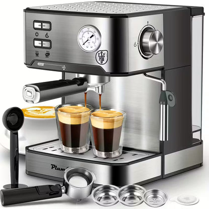 20-Bar Professional Espresso Machine with Milk Frother – ESE Pod Compatible, Dual Shot Coffee Maker with 54 oz Removable Water Tank