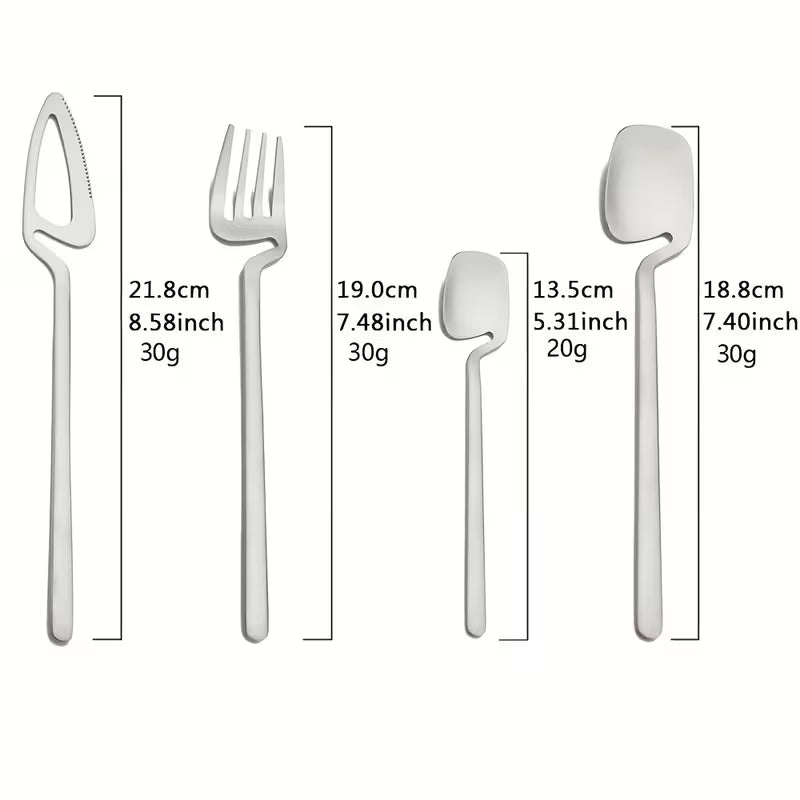 32-Piece Stainless Steel Cutlery Set for 8
