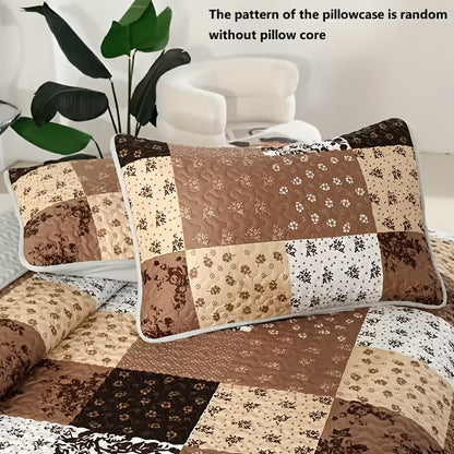 3-Piece Quilted Bedspread Set with Matching Pillow Shams