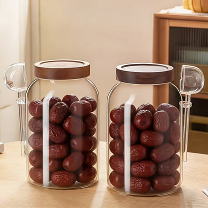 3-Piece 3800ML High Borosilicate Glass Storage Jar Set