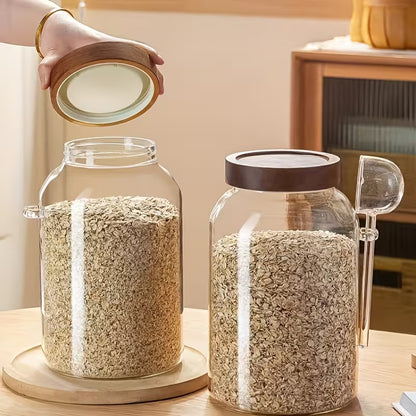 3-Piece 3800ML High Borosilicate Glass Storage Jar Set